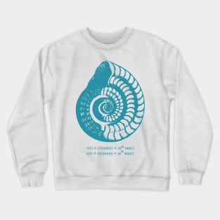 Spiral Shell with Math (blue) Crewneck Sweatshirt